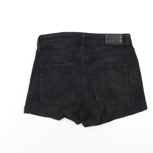 BDG Womens Black Cotton Boyfriend Shorts Size 26 in Regular Zip
