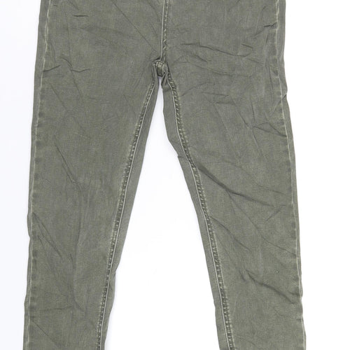 Per Una Womens Green Cotton Skinny Jeans Size 8 L30 in Regular Zip