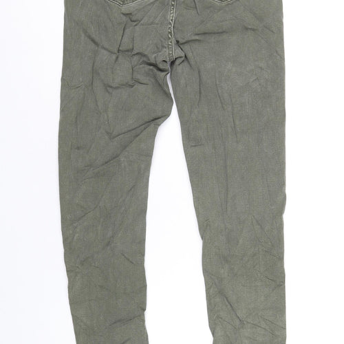 Per Una Womens Green Cotton Skinny Jeans Size 8 L30 in Regular Zip