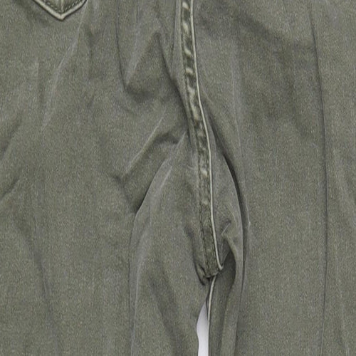 Per Una Womens Green Cotton Skinny Jeans Size 12 L28 in Regular Zip