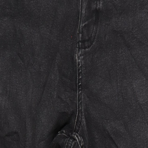 Marks and Spencer Womens Grey Cotton Skinny Jeans Size 18 L29 in Regular Zip