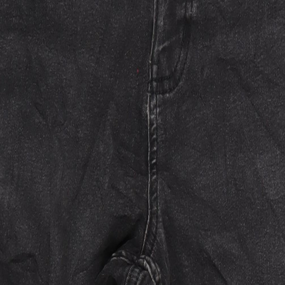 Marks and Spencer Womens Grey Cotton Skinny Jeans Size 18 L29 in Regular Zip