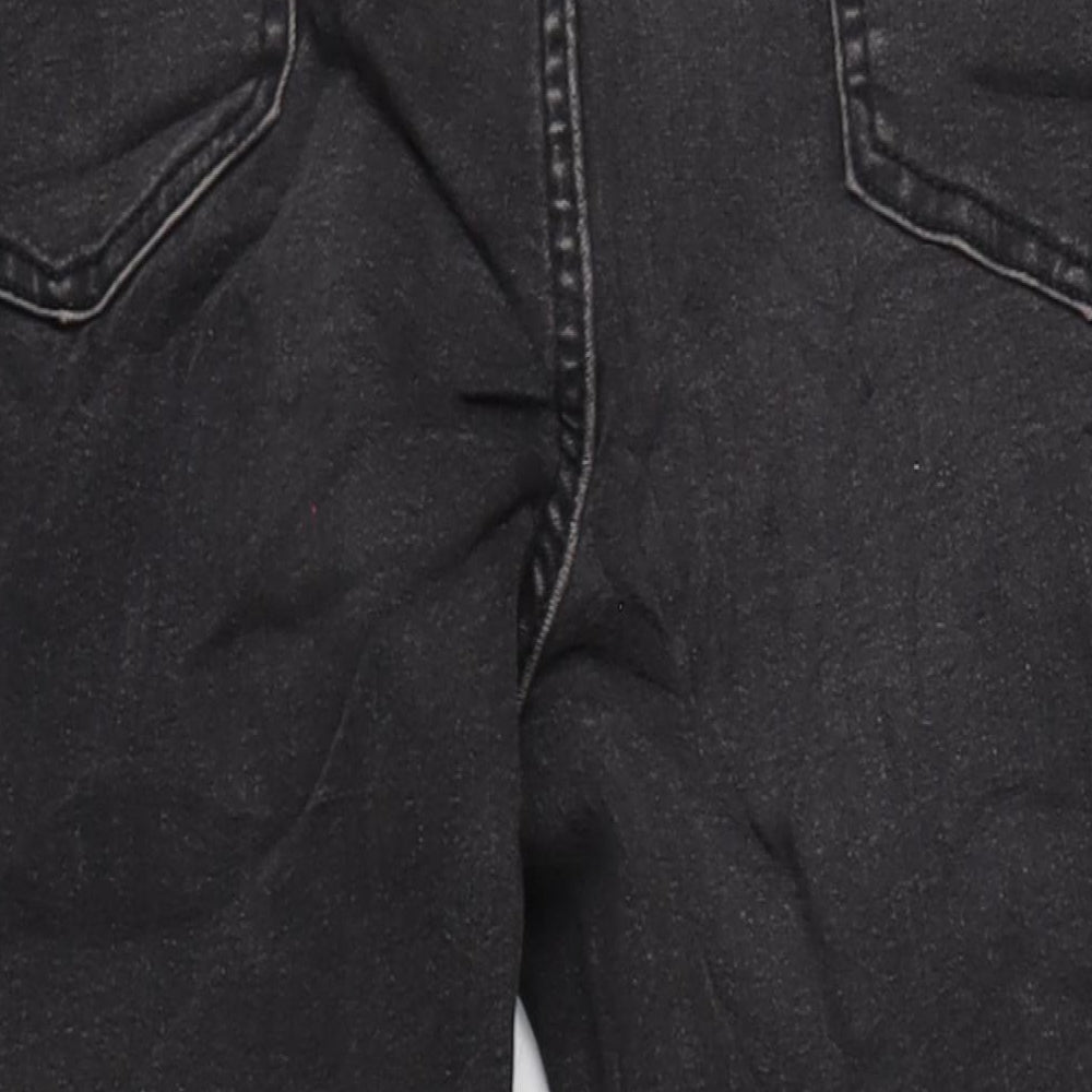 Marks and Spencer Womens Grey Cotton Skinny Jeans Size 18 L29 in Regular Zip