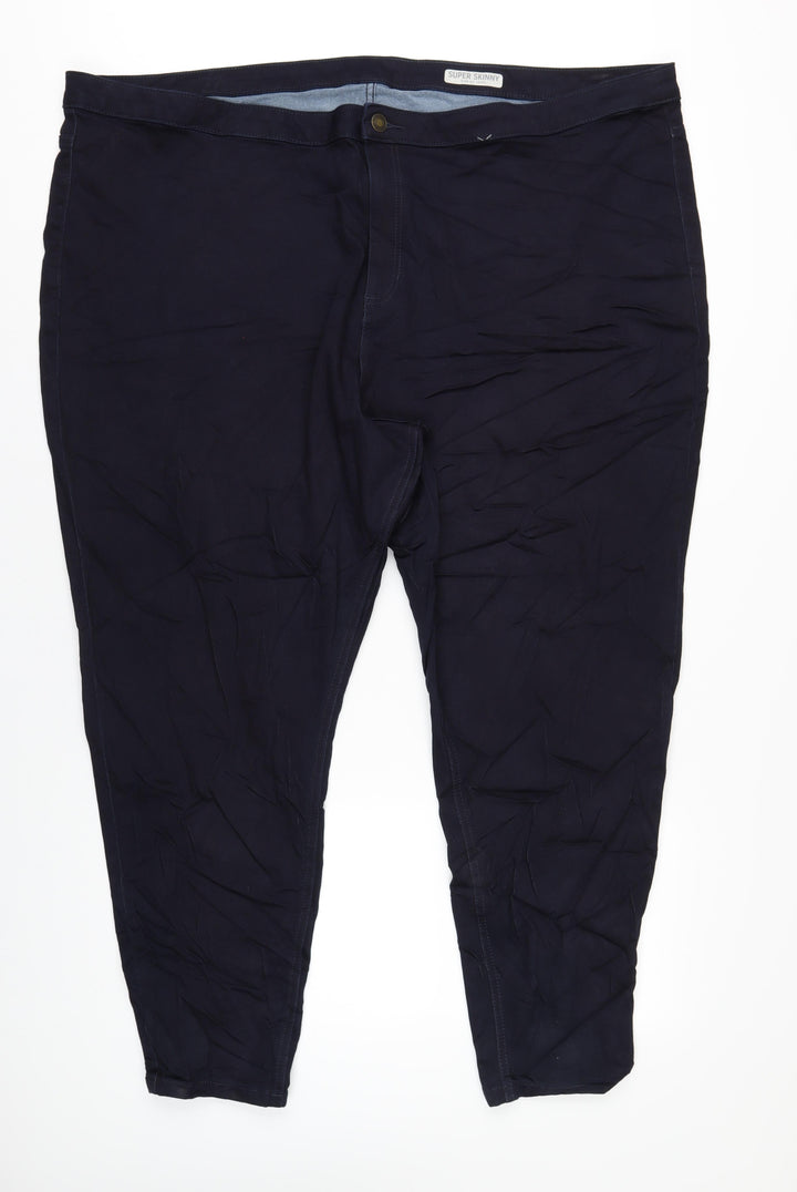 Marks and Spencer Womens Blue Cotton Mom Jeans Size 32 in L30 in Regular Zip