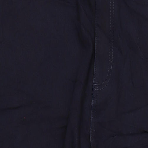 Marks and Spencer Womens Blue Cotton Mom Jeans Size 32 in L30 in Regular Zip