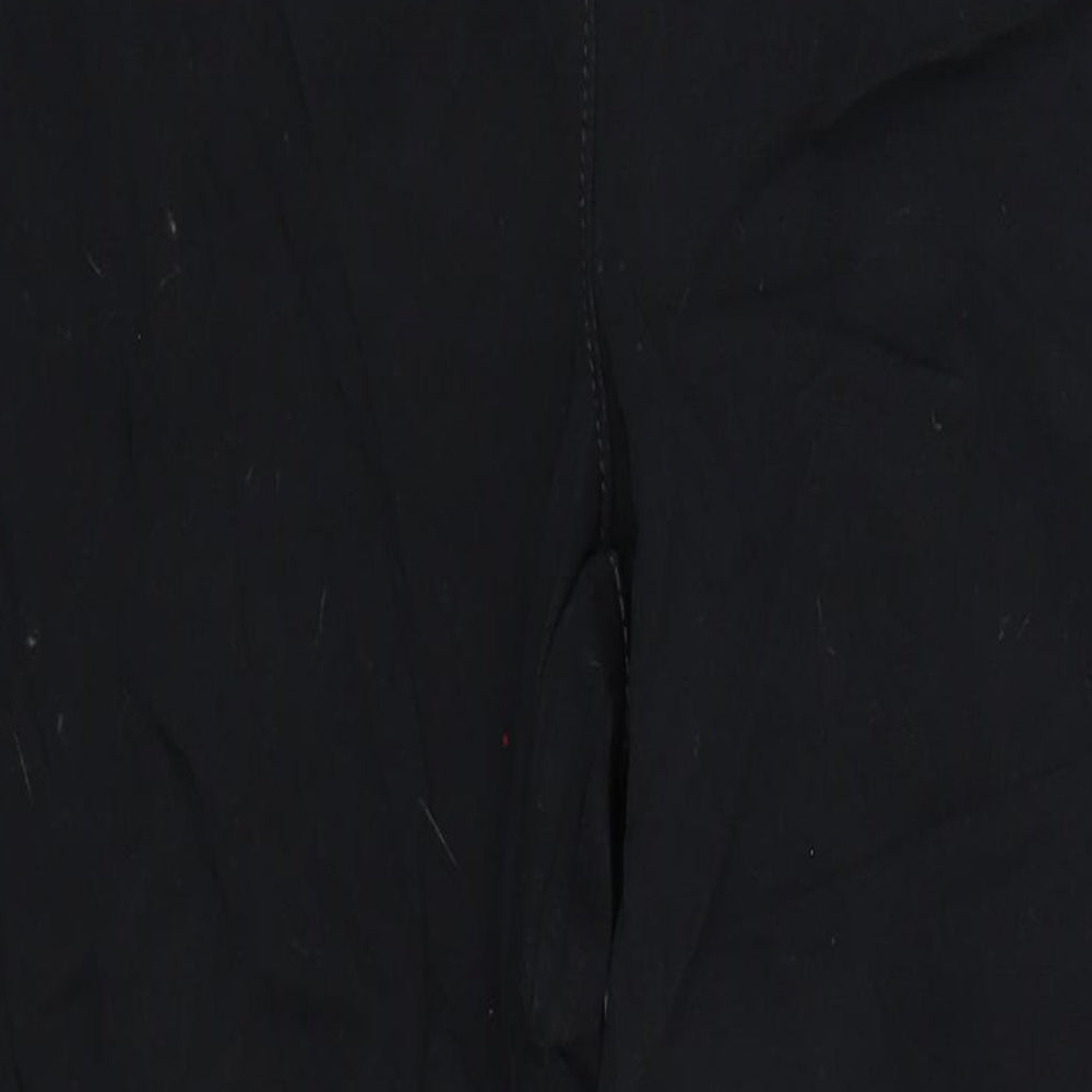 Marks and Spencer Womens Black Cotton Straight Jeans Size 8 L31 in Regular Zip