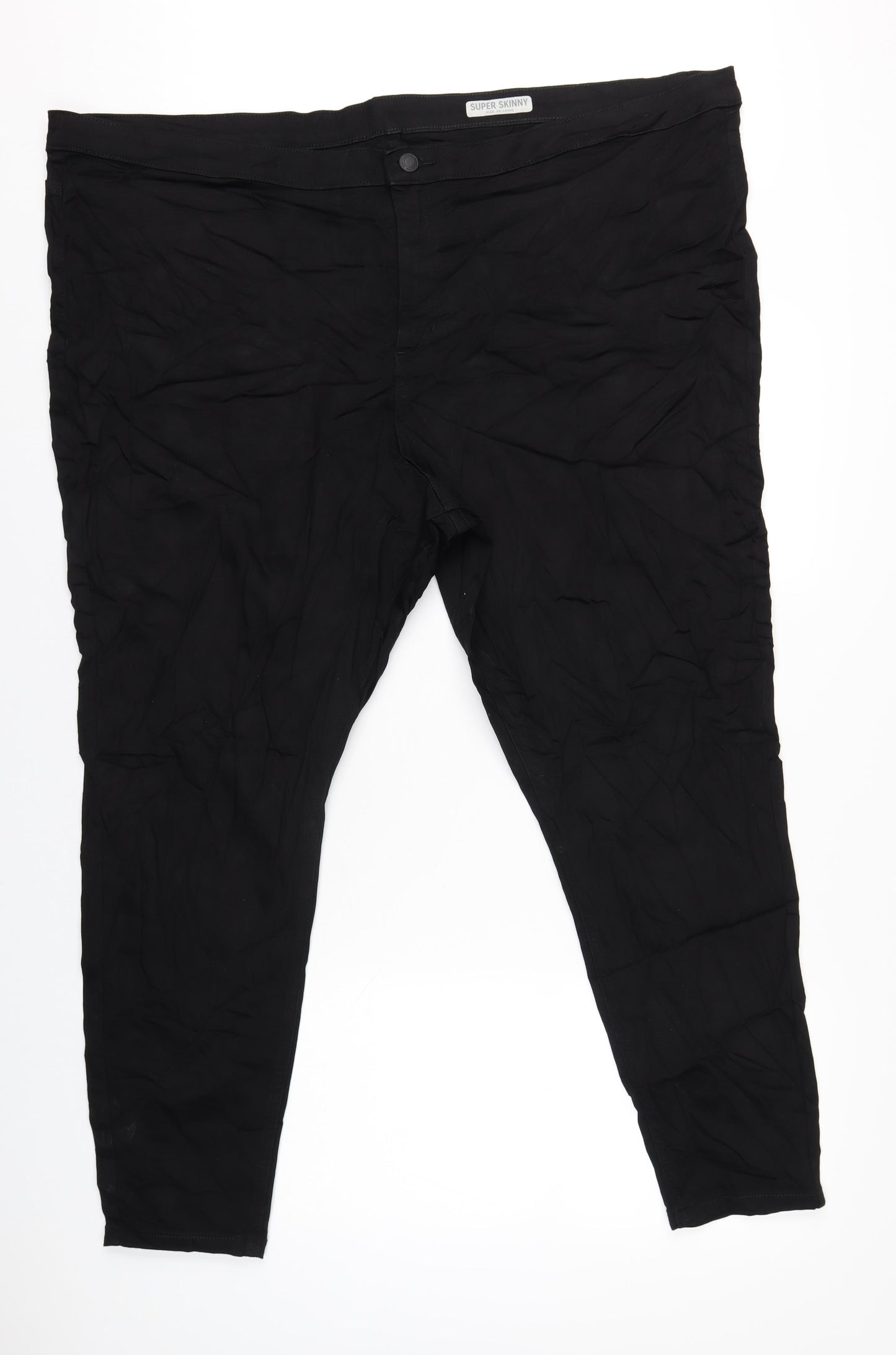 Marks and Spencer Womens Black Cotton Skinny Jeans Size 30 L30 in Regular Zip