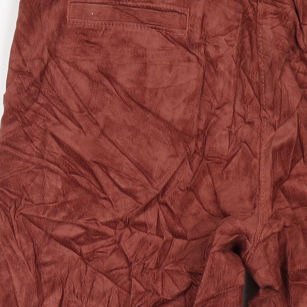 Marks and Spencer Womens Brown Cotton Sweatpants Trousers Size 10 L24 in Regular Zip