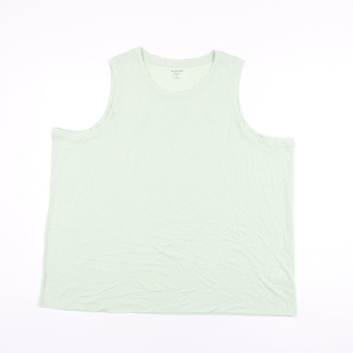 Marks and Spencer Womens Green Polyester Basic Tank Size 20 Round Neck