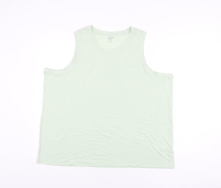 Marks and Spencer Womens Green Polyester Basic Tank Size 20 Round Neck