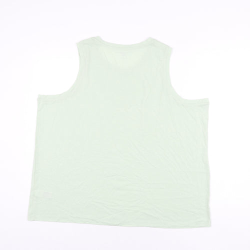 Marks and Spencer Womens Green Polyester Basic Tank Size 20 Round Neck