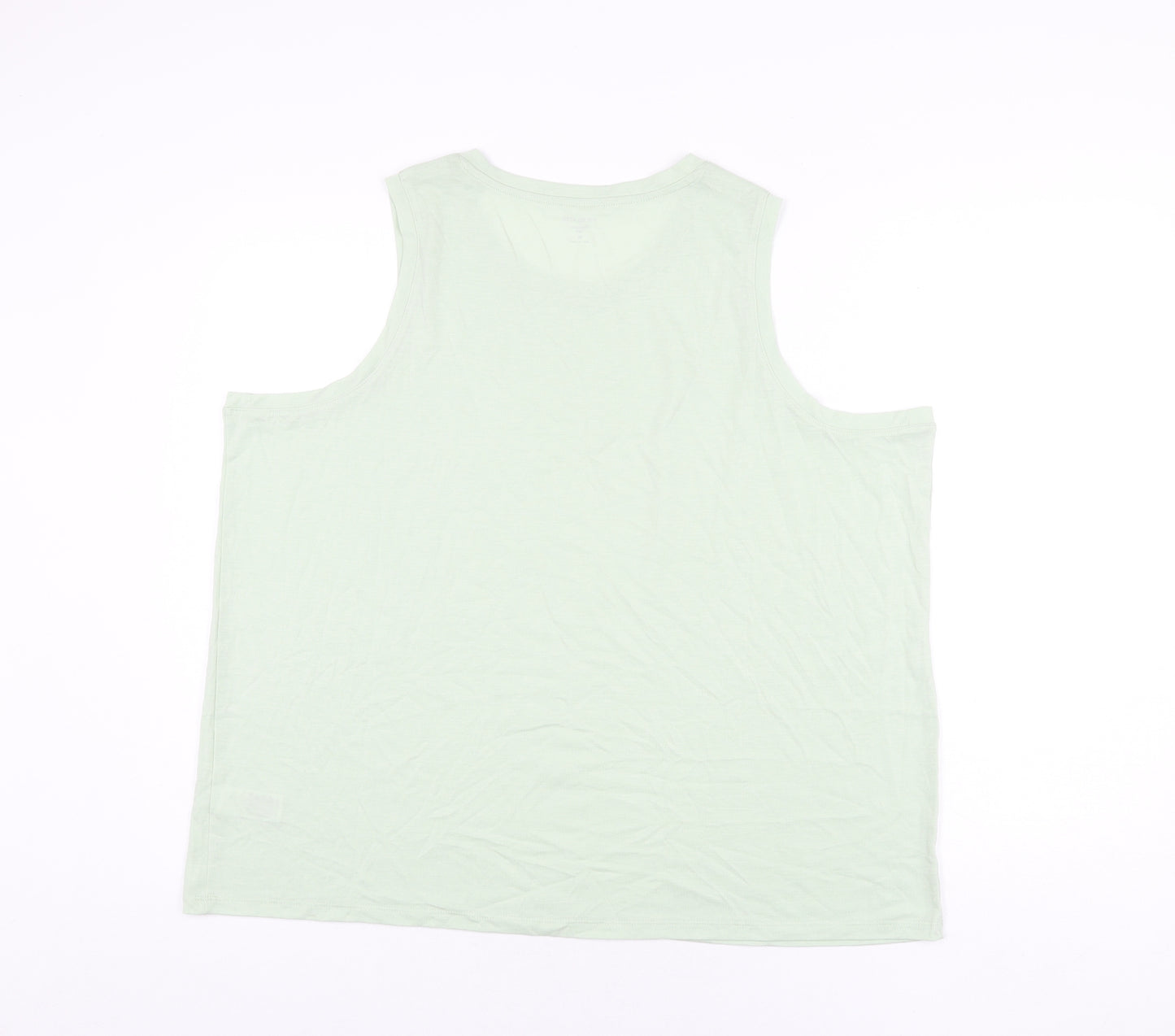 Marks and Spencer Womens Green Polyester Basic Tank Size 20 Round Neck