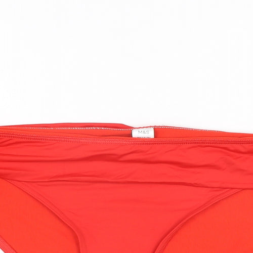 Marks and Spencer Womens Red Polyamide Swim Bottom Size 18