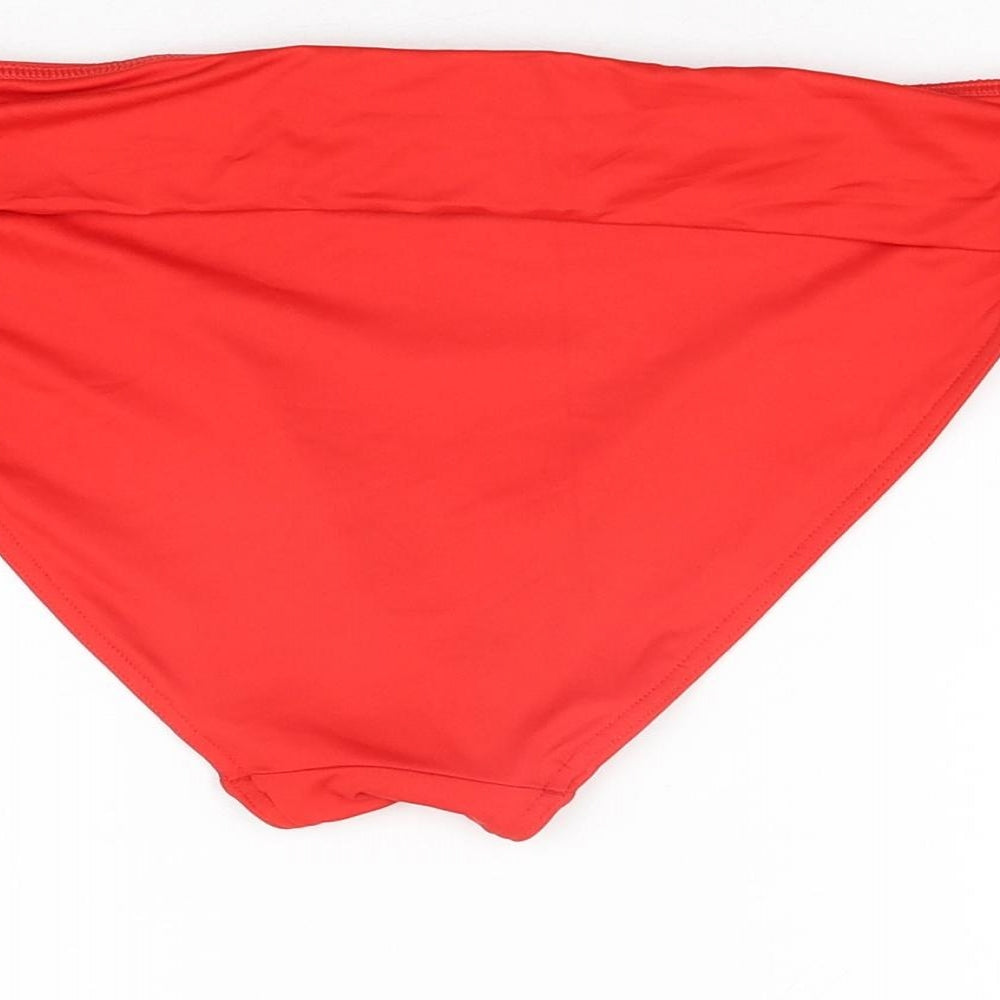 Marks and Spencer Womens Red Polyamide Swim Bottom Size 18