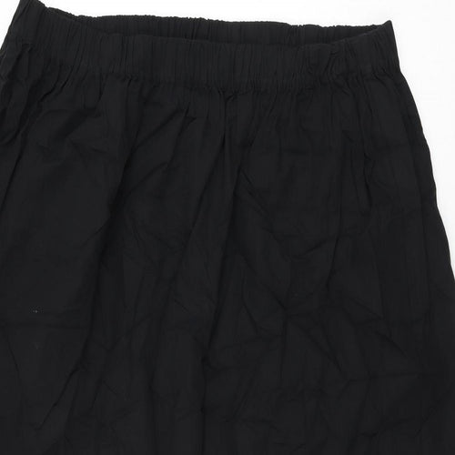 Marks and Spencer Womens Black Cotton Swing Skirt Size 22