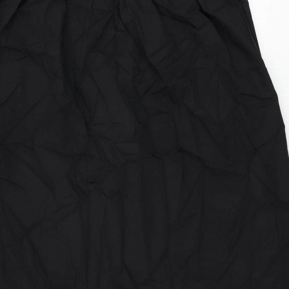 Marks and Spencer Womens Black Cotton Swing Skirt Size 22