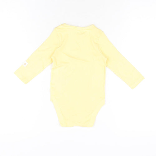 Marks and Spencer Baby Yellow Cotton Romper One-Piece Size 6-9 Months Snap