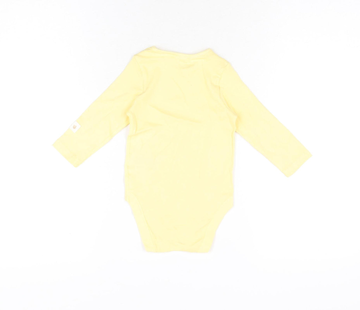 Marks and Spencer Baby Yellow Cotton Romper One-Piece Size 6-9 Months Snap