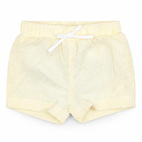 Marks and Spencer Boys Yellow Striped Polyester Shorts Outfit/Set Size 0-3 Months Drawstring - Swim Short