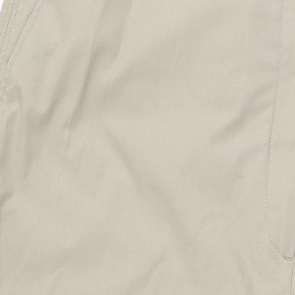Marks and Spencer Womens Beige Cotton Chino Trousers Size 20 L27 in Regular Zip