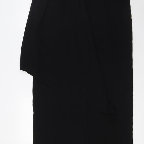 ASOS Womens Black Polyester A-Line Size 10 V-Neck Pullover - Layered
