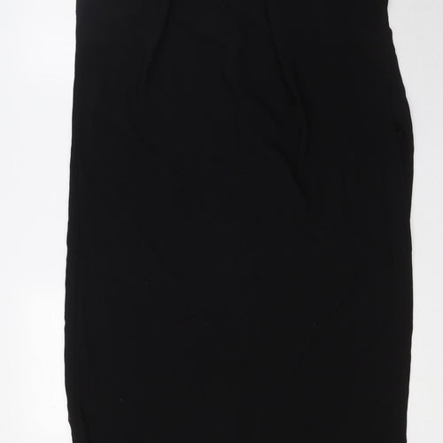 ASOS Womens Black Polyester A-Line Size 10 V-Neck Pullover - Layered