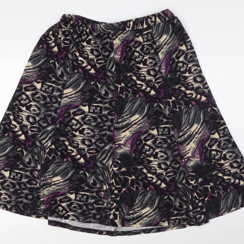 Afibel Womens Multicoloured Polyester A-Line Skirt Size 16