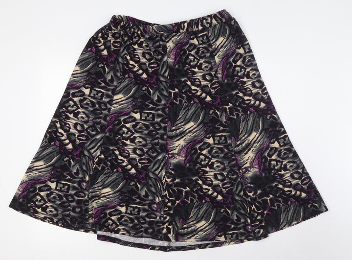 Afibel Womens Multicoloured Polyester A-Line Skirt Size 16