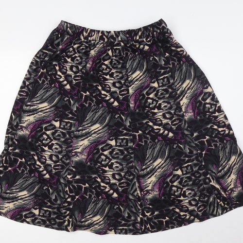 Afibel Womens Multicoloured Polyester A-Line Skirt Size 16