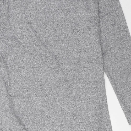 Marks and Spencer Womens Grey Polyester Pencil Dress Size 20 Round Neck Pullover - Shoulder Pads
