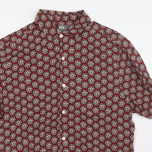 ASOS Mens Multicoloured Viscose Button-Up Size S Collared Button