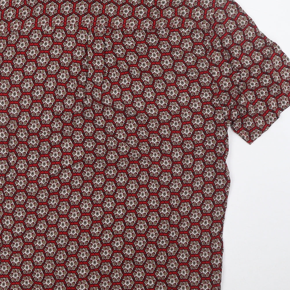 ASOS Mens Multicoloured Viscose Button-Up Size S Collared Button