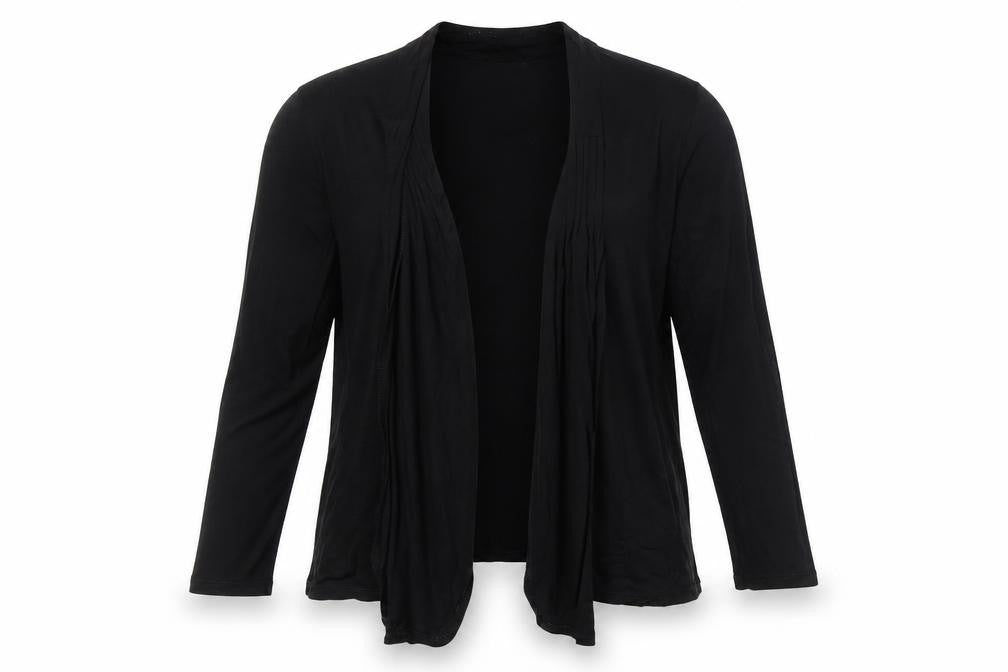 BHS Womens Black V-Neck Viscose Cardigan Jumper Size 12 - Waterfall