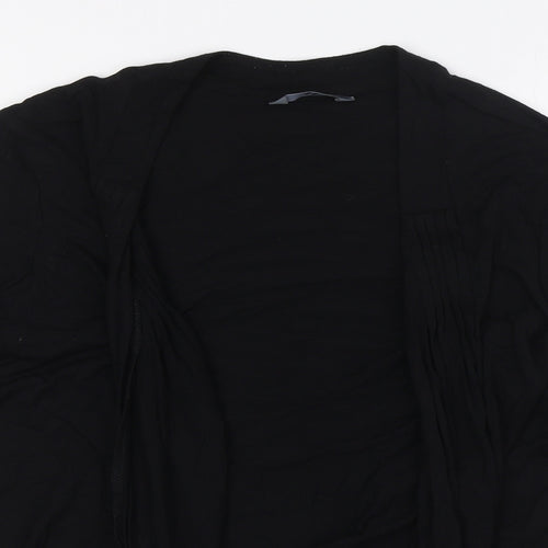 BHS Womens Black V-Neck Viscose Cardigan Jumper Size 12 - Waterfall
