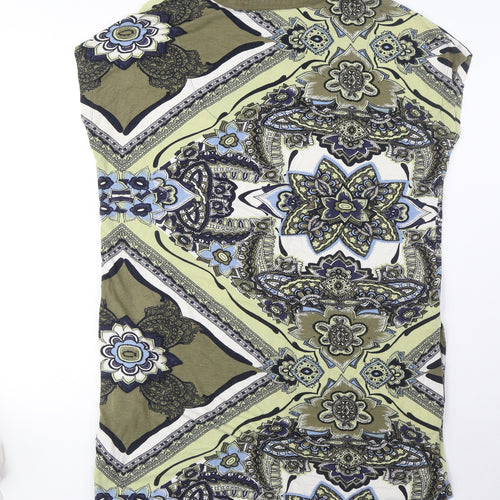 NEXT Womens Green Viscose T-Shirt Dress Size 10 Sweetheart Pullover