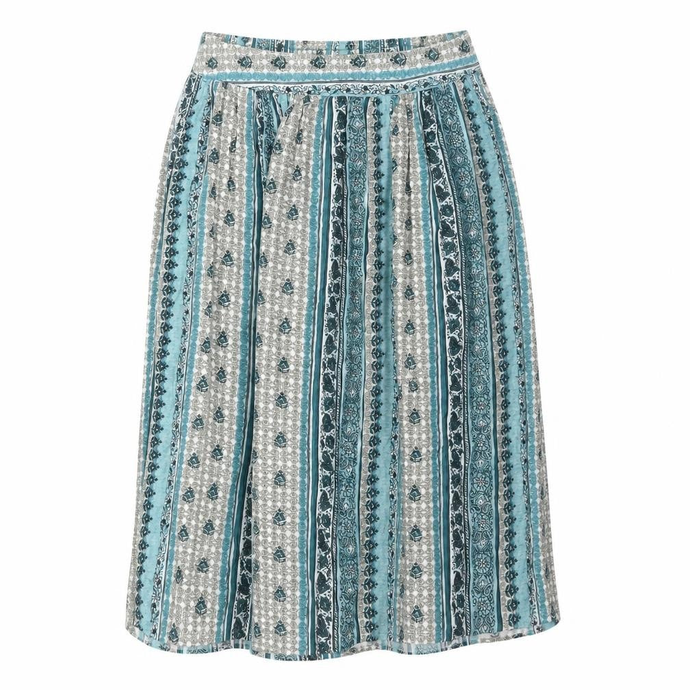 Marks and Spencer Womens Blue Viscose A-Line Skirt Size 10 - Pockets