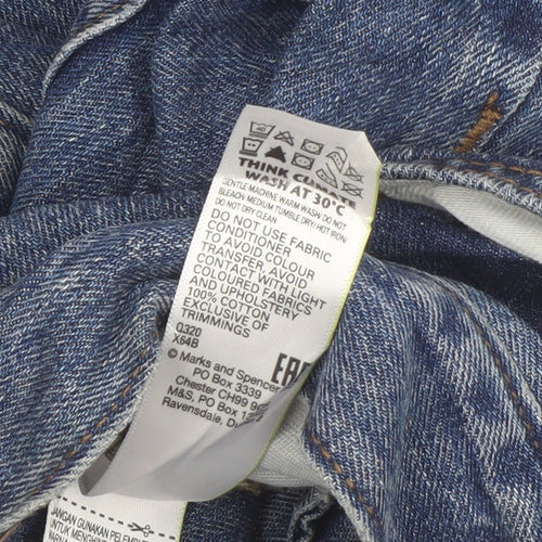 Marks and Spencer Men's Blue Regular Fit Straight Jeans