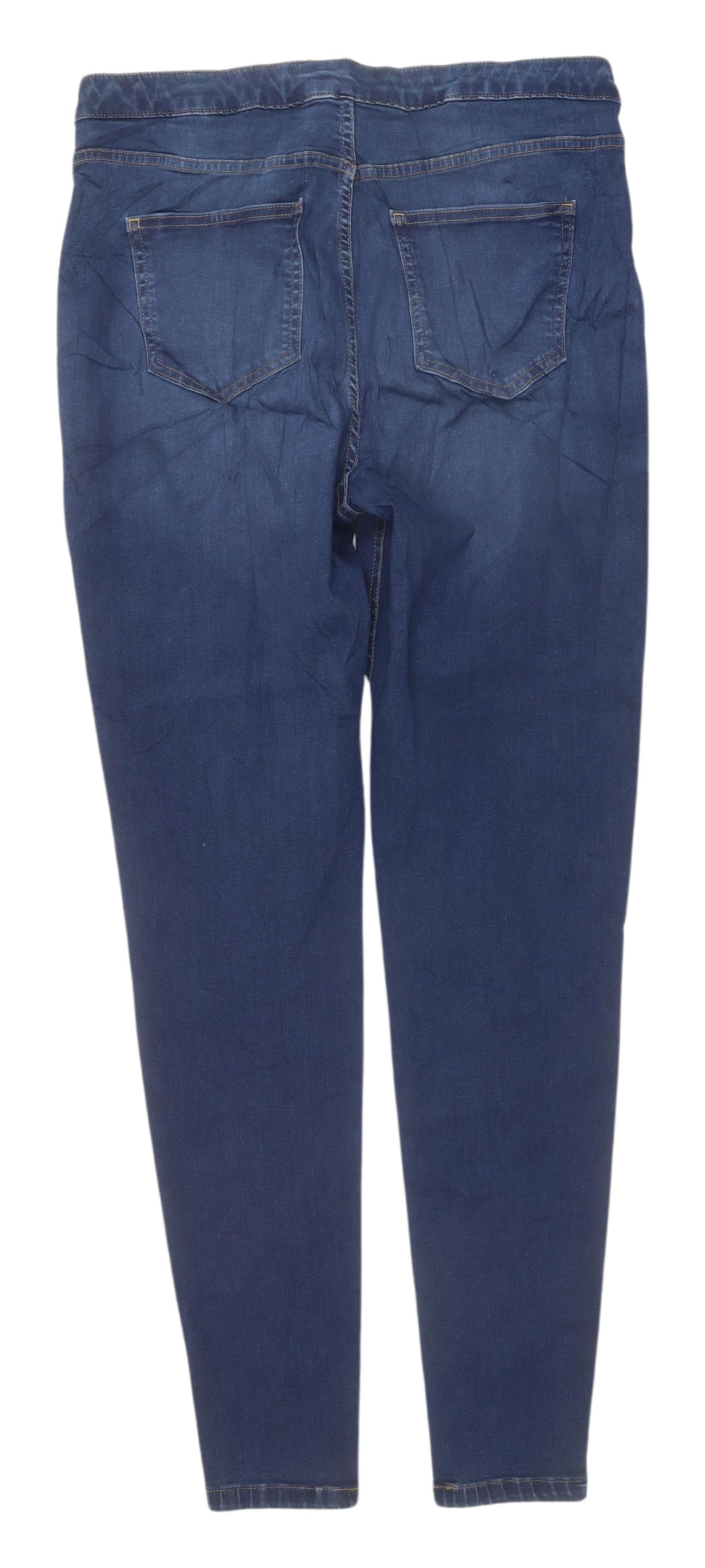Marks and Spencer Women's Blue Skinny Jeans Size 14 Tall