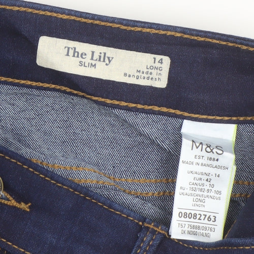 Marks and Spencer Women's Blue Skinny Jeans Size 14