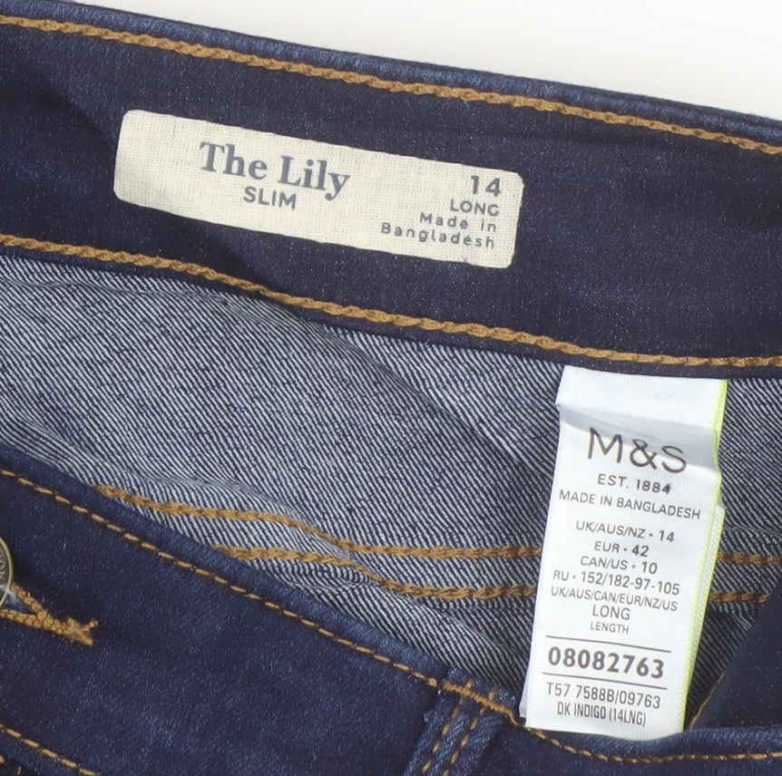 Marks and Spencer Women's Blue Skinny Jeans Size 14