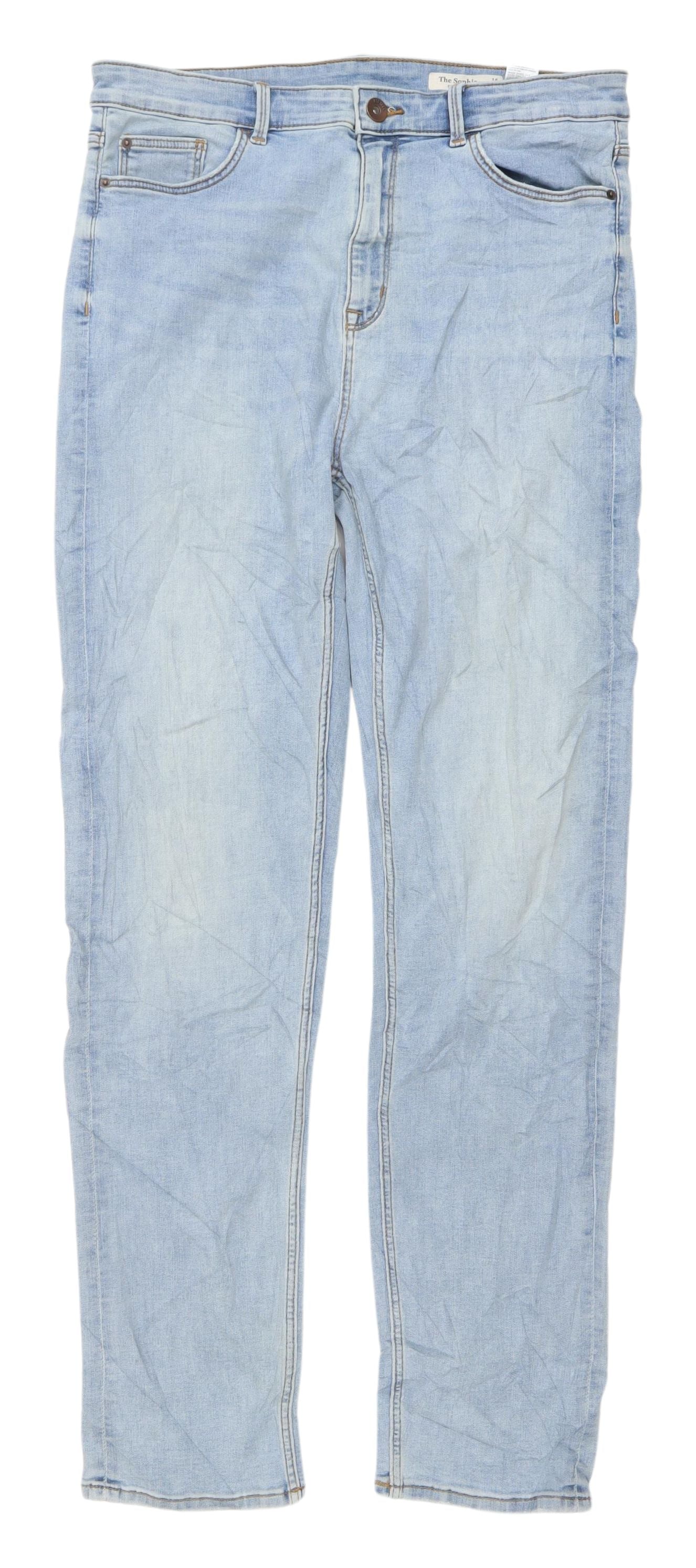 Marks and Spencer Women's Blue Straight Denim Jeans Size 16