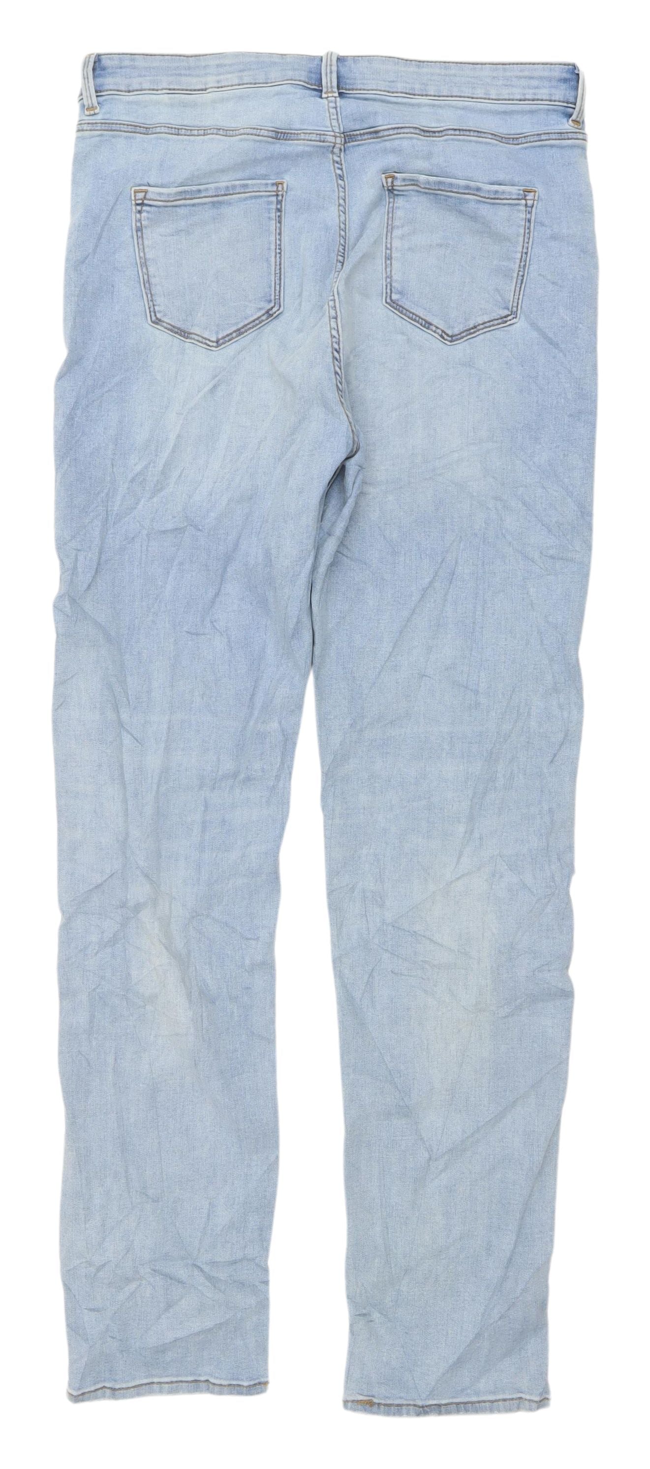 Marks and Spencer Women's Blue Straight Denim Jeans Size 16