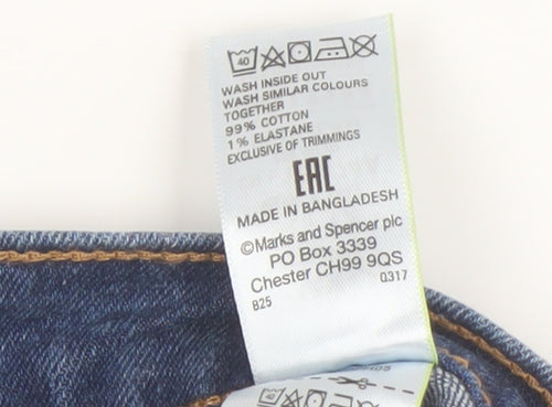 Marks and Spencer Women's Blue Skinny Jeans Size 12