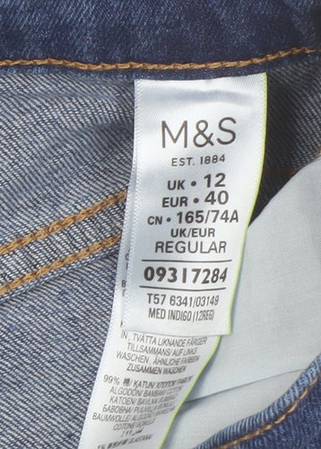 Marks and Spencer Women's Blue Skinny Jeans Size 12