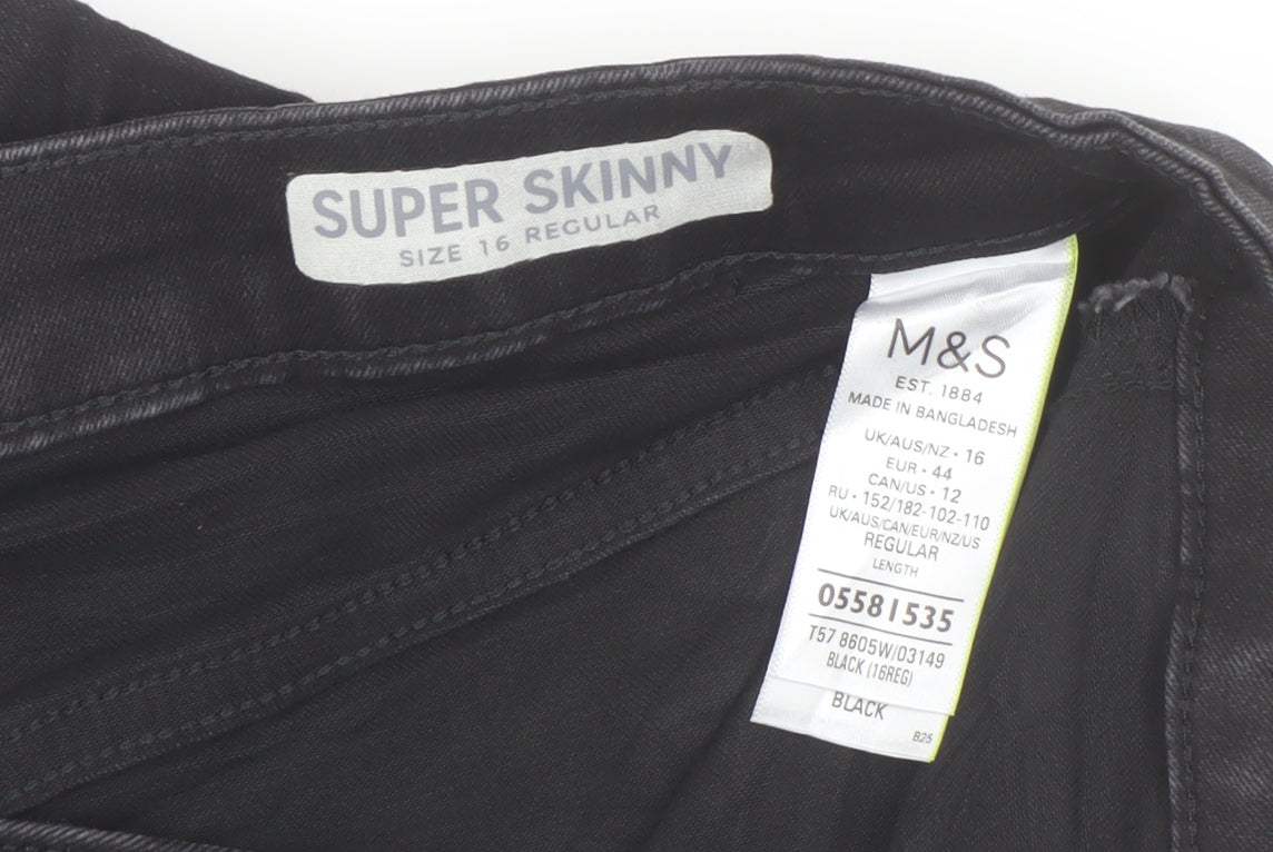 Marks and Spencer Women’s Black Skinny Jeans Size 16