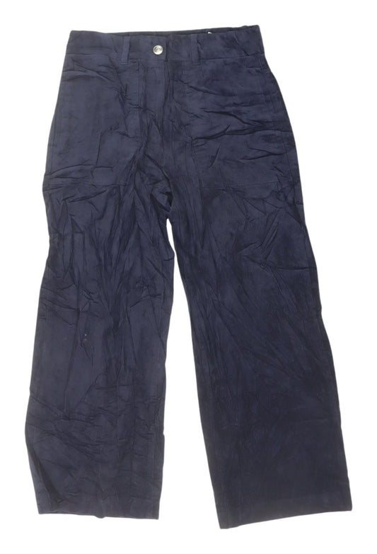 Per Una Women's Blue Straight Trousers Size 10