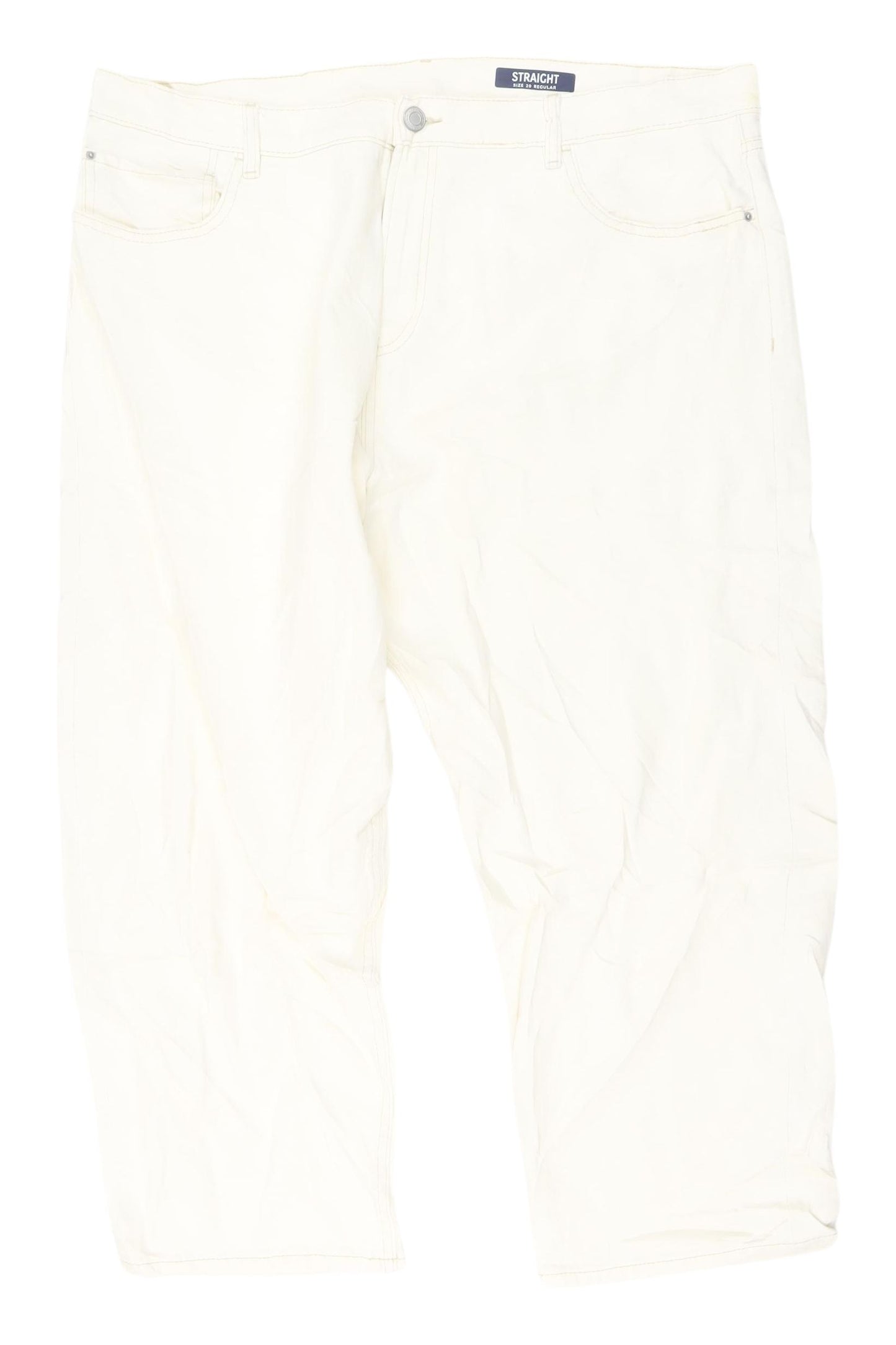 Marks and Spencer Women Ivory Straight Jeans Size 20