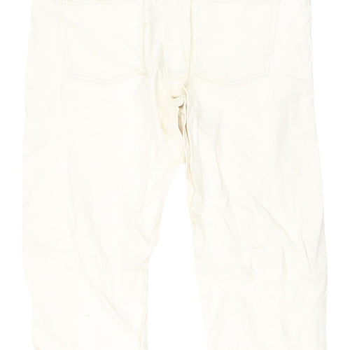 Marks and Spencer Women Ivory Straight Jeans Size 20