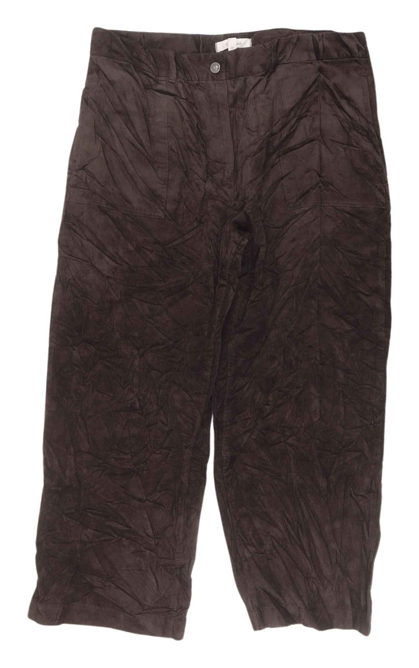 M&S Women's Brown Trousers Size 16 - Elegant & Comfy