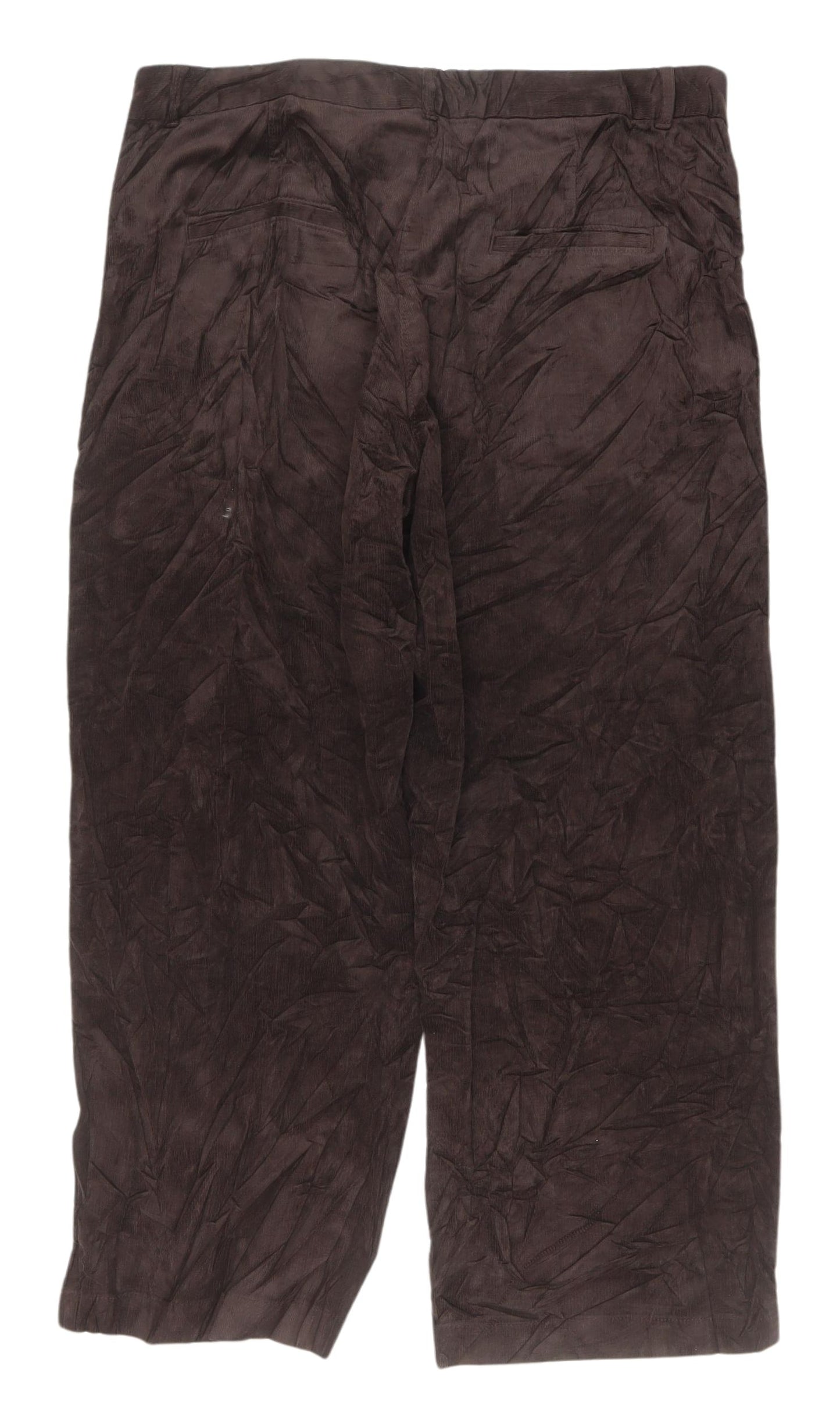 M&S Women's Brown Trousers Size 16 - Elegant & Comfy